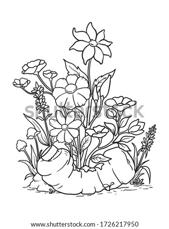 illustration vector graphic of flowers 
