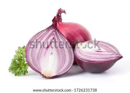 Red Onion Isolated On White Background Royalty-Free Stock Photo #1726231738