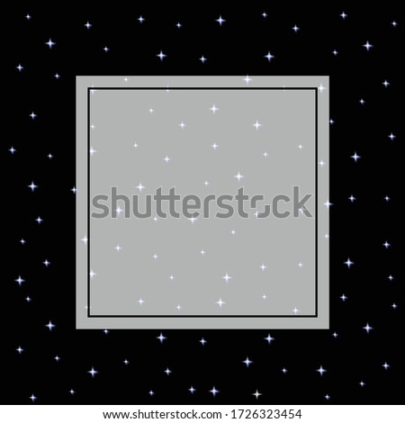 Starry Night Sky Banner on Black Background Vector Illustration