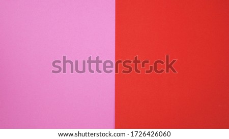 Red color and pink color paper for background.