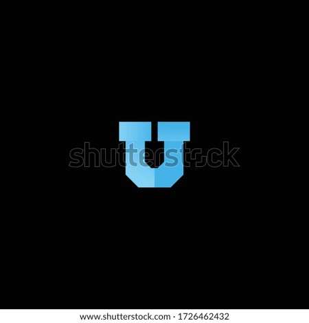 Alphabet modern logo for U logo letter