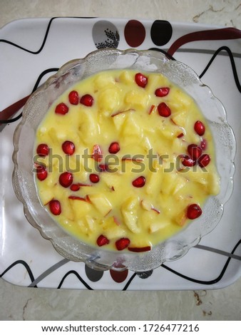 Custard is a yummy and delicious recipe loaded with mixed flavors of fruits nicely 