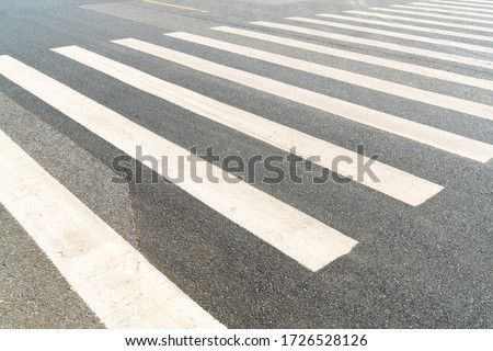 Zebra crossing on outdoor road