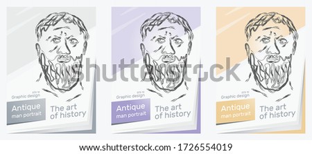 Classic sculpture. An ancient historical Greek portrait of the book. Academic drawing.