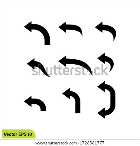 Arrows vector eps 10. Set flat different arrows isolated on white background.