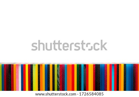 color plastic acrylic shape plexiglas on white background