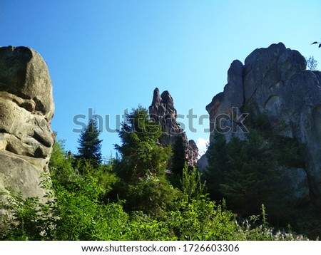 thousand-year-old mountains of Tustan in Ukraine