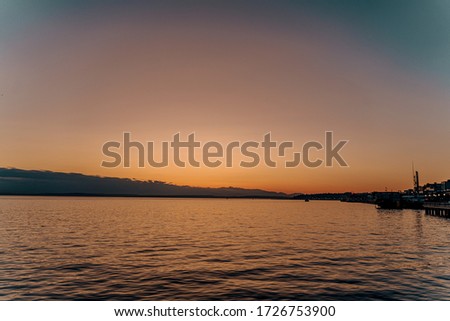 sunset in Seattle Washington, USA