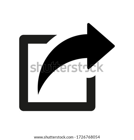 Share icon symbol vector on white background. eps10 Royalty-Free Stock Photo #1726768054