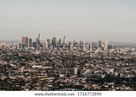 skyline downtown in Los Angeles