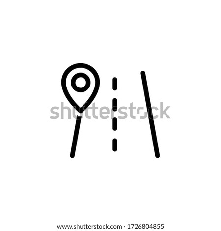 pinned icon location flat  vector logo design trendy illustration signage symbol graphic simple