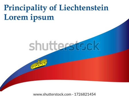 Flag of Liechtenstein, Principality of Liechtenstein. Vector illustration for graphic and web design.