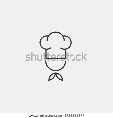 chef vector icon restuarant serving Royalty-Free Stock Photo #1726825699