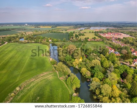 River Thames near Abingdon in oxfordshire uk Royalty-Free Stock Photo #1726855846