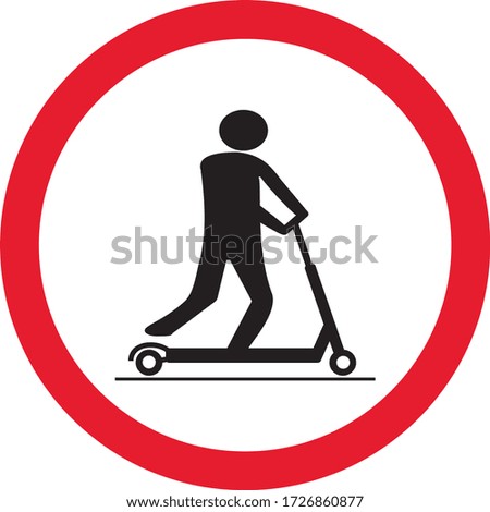 Scooter sign, symbol, Vector illustration