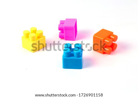 Toys for children that are assembled into various shapes.