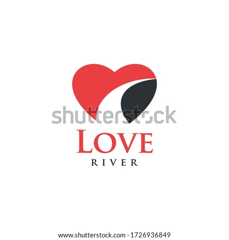 simple love and river logo