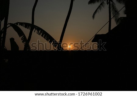 Sunrise captured with high shutter speed to get star