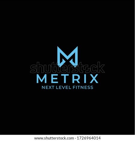 letter MM vector logo, for the fitness studio business
