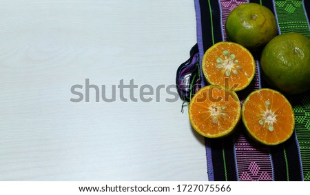One of Indonesian orange "Jeruk Siam" 