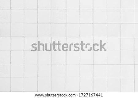 white concrete tile wall modern floors and textures Square Ceramic Mosaic Cube Pattern for Home Ideas Business And for decorating the bedroom. White rectangle mosaic tiles texture background.  Royalty-Free Stock Photo #1727167441