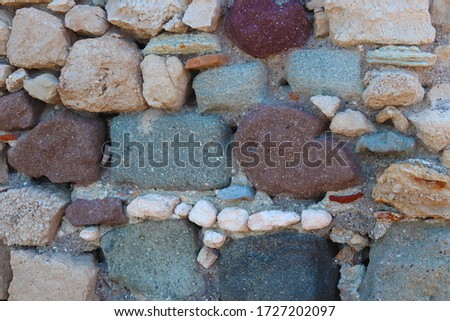 historic stone wall background - Historical places Royalty-Free Stock Photo #1727202097