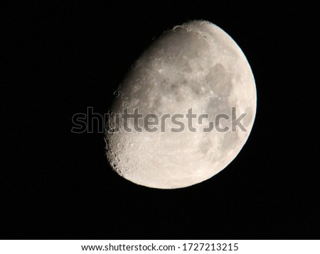 Moon space satellite sky night growing Earth craters