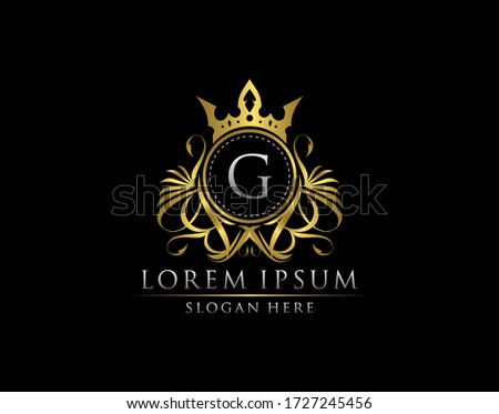 Premium Royal King G Letter Crest Gold Logo template