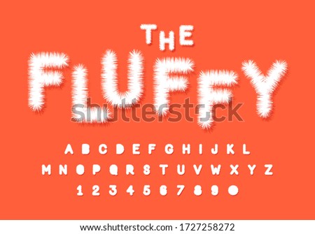 Fluffy and shaggy letter. Fine detailed in vector format. Royalty-Free Stock Photo #1727258272