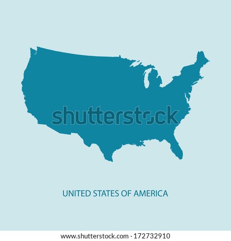 USA map vector, US MAP VECTOR, UNITED STATES OF AMERICA MAP VECTOR  Royalty-Free Stock Photo #172732910