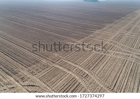 Dry arable soil from the air, Germany