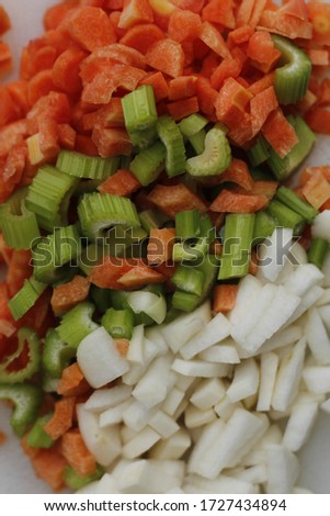 sliced up and divided vegetables