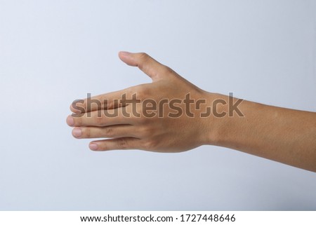 hand with white background for commercial editing produk