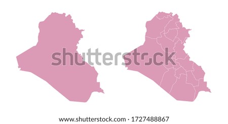 Vector sweet color map of Iraq