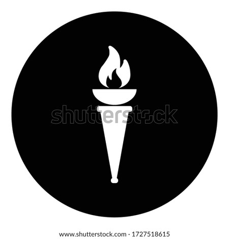 Torch simple icon. Flat desing