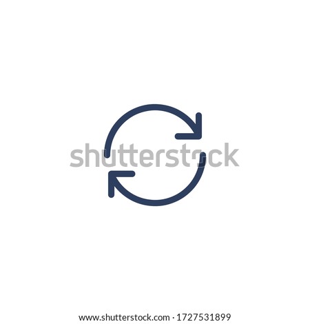 Isolated Refresh Vector Flat Icon, Pictogram Royalty-Free Stock Photo #1727531899