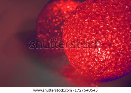 abstract vision of defocused two red blurring circles. abstract background picture red bokeh