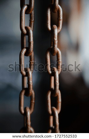 rusty chain on a neutral background