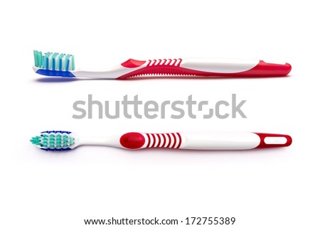 tooth brush isolated on a white background Royalty-Free Stock Photo #172755389