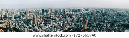 Panorama of the city of Tokyo