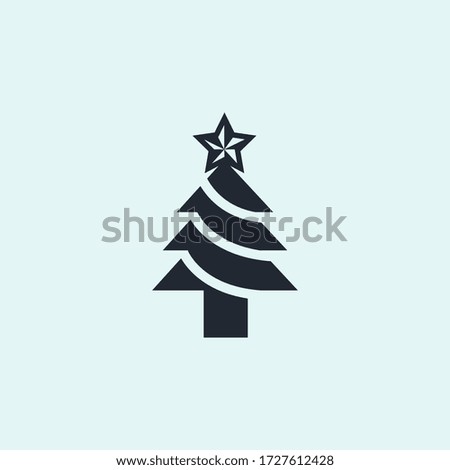  Christmas tree icon vector illustration.  Christmas icon.
