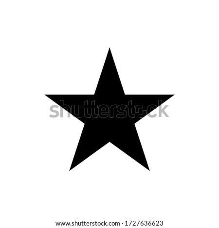 black star on a white background, icon, emblem, logo, vector illustration
