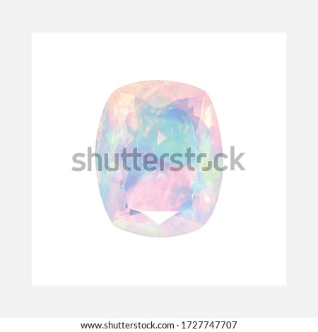 Diamond Ethiopian Opal Shape Gemstone