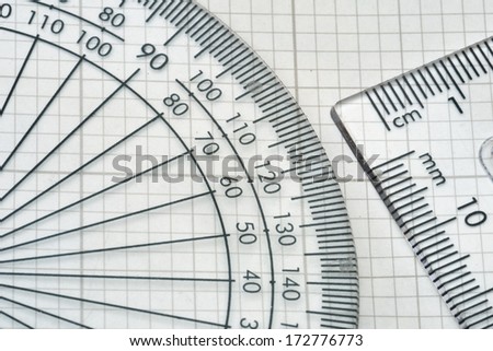 protractor with triangle