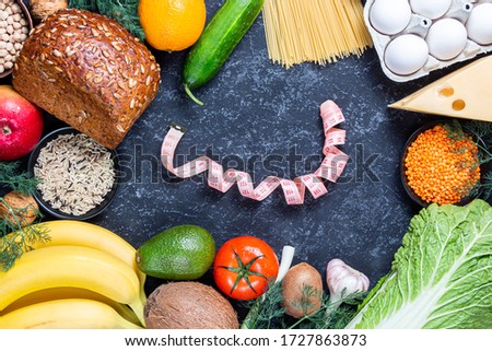 Healthy lifestyle diet concept picture of balanced nutrition