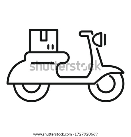 Scooter relocation icon. Outline scooter relocation vector icon for web design isolated on white background