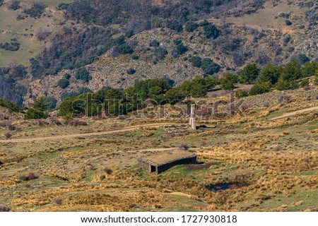 landscape of the Poqueira valley in the Sierra Nevada mountains