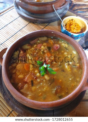 Delicious Locro stew from the Andes Royalty-Free Stock Photo #1728012655