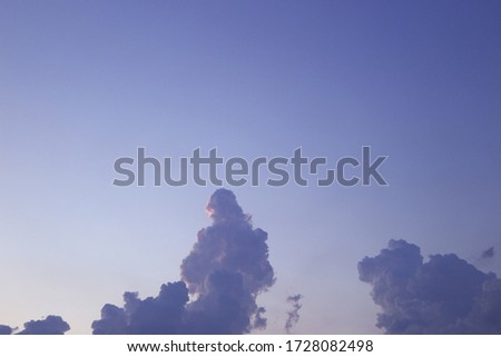 blue sky and clouds for the background,sunset.