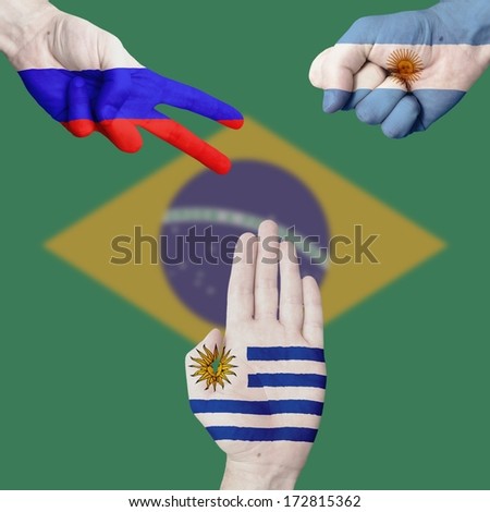 Russia Argentina Uruguay  Rock-Paper-Scissors